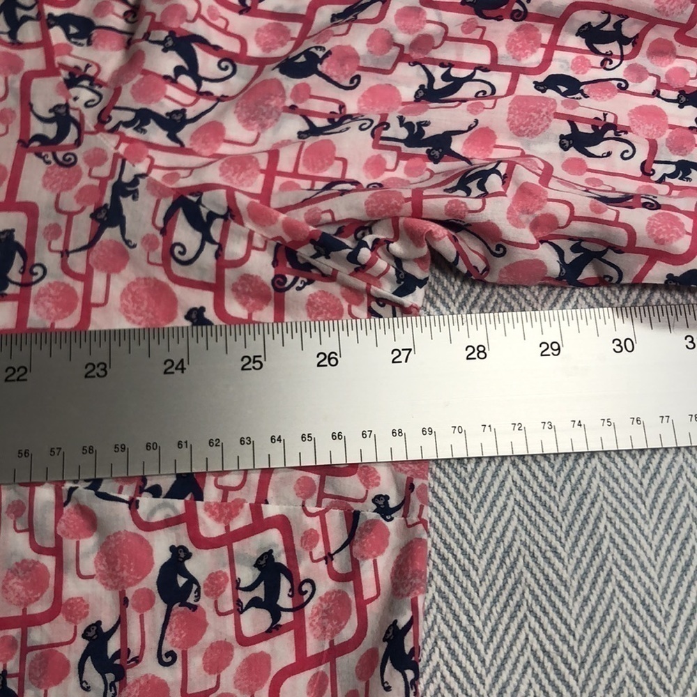 TALBOTS PINK MONKEYS top  Cotton 2X Pit to Pit 27"  PREWORN EXCELLENT CONDITION - Picture 9 of 12